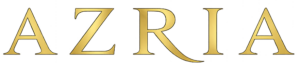 Azria fragrance brand logo in gold